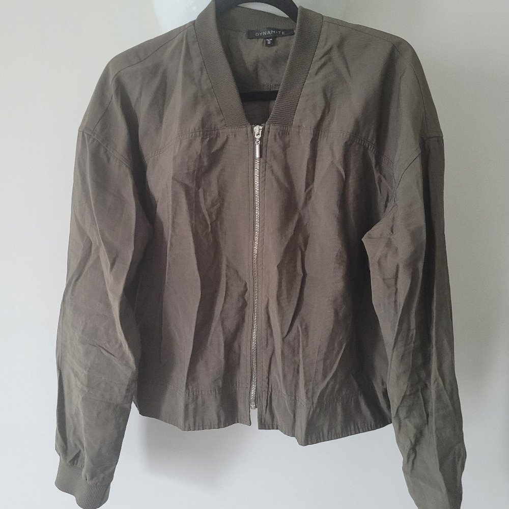 Cropped Dynamite Bomber Jacket